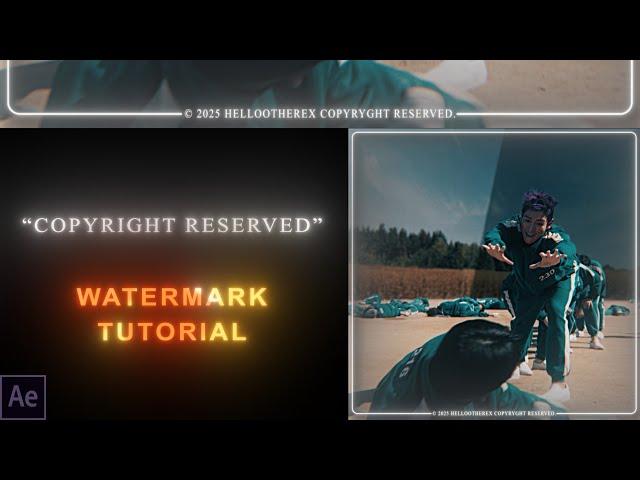 "Copyright reserved" watermark tutorial  |   After Effects tutorial