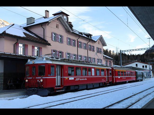 RhB Historic, Mit dem Fliegenden Rhätier ABe 4/4 501 ins neue Jahr, plus Plandienst, 04. 01. 2025