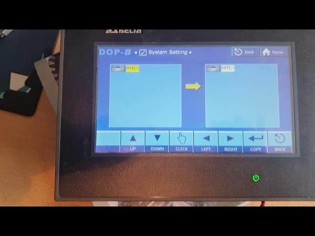 DELTA DOP panel USB to HMI download