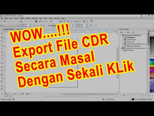 Eksport Masal File CorelDraw ( CDR ) sekaligus sekali KLIK