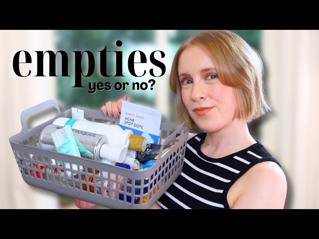 ALL MY BEAUTY EMPTIES ️ 20+ products I've used up - would I repurchase?