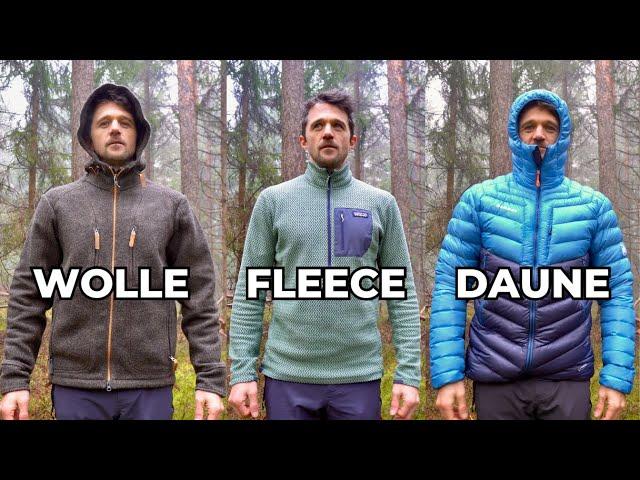 Wolle vs Fleece vs Daune