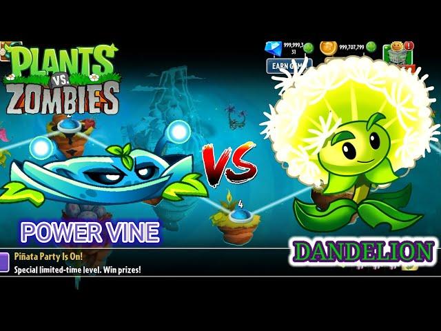 POWER VINE! New Plant! - Plants vs. Zombies 2  | STICKYBOMB RICE vs DANDELION - Who Will Win? - PvZ
