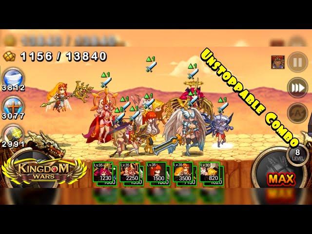 Unstoppable Combo With Goddess, Warrior, Knight, Fighter and Witch | Kingdom Wars