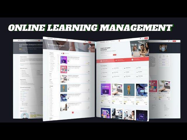 Complete Online LEARNING MANAGEMENT SYSTEM | Build Learning Website 2025