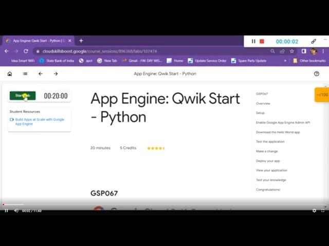 App Engine: Qwik Start - Python | Qwiklabs [GSP067]