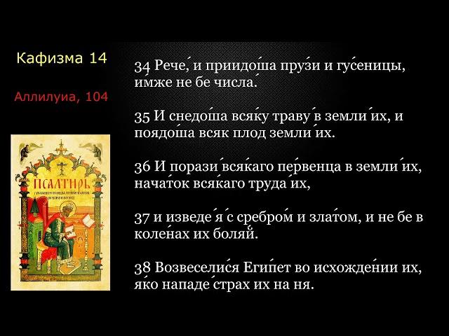 14 Псалтирь. Кафизма 14 с текстом