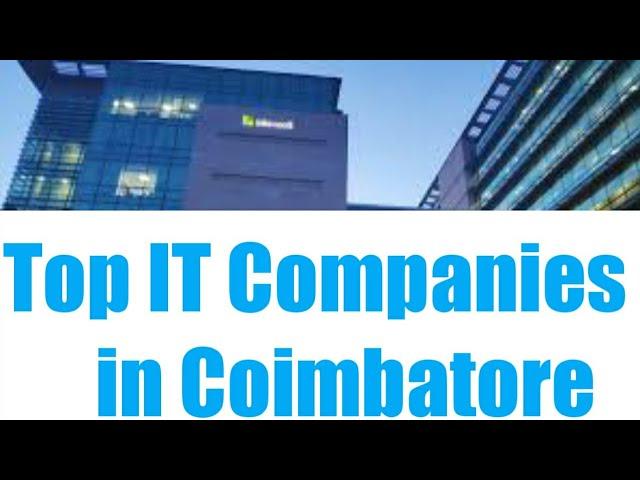 Top IT Software Companies in Coimbatore - Top IT Software MNC's in Coimbatore(@VinBluesView)