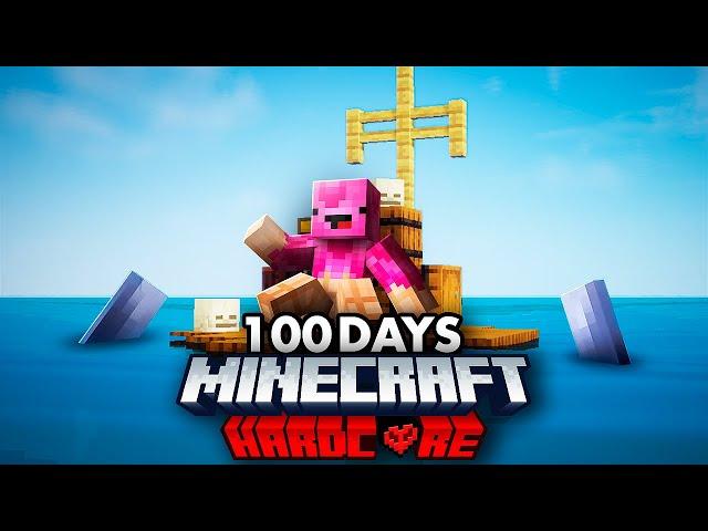 I Survived 100 Days on a RAFT in Minecraft Hardcore!!! Here's what happened...