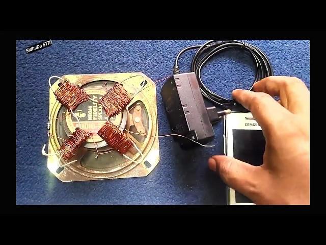 Free Energy Generator In Speaker Magnet With mobile 5V , 99% work