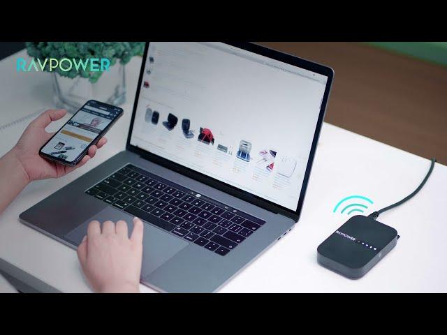 RAVPower | FileHub New Version AC750 Wireless Travel Router (WD009)