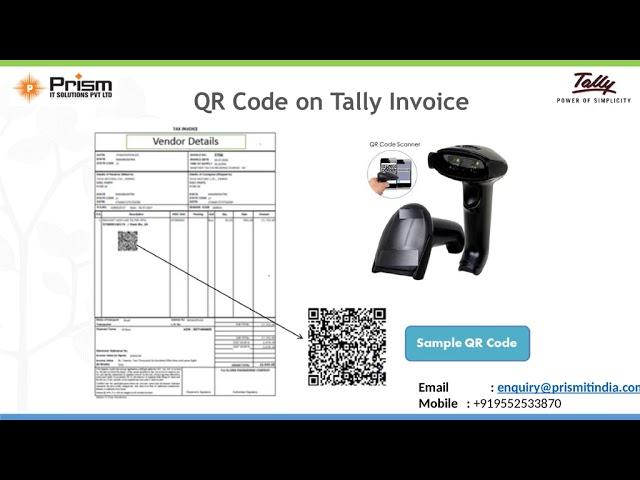 Print QR Code on Tally Invoice | Tally.ERP 9  | QRCode |