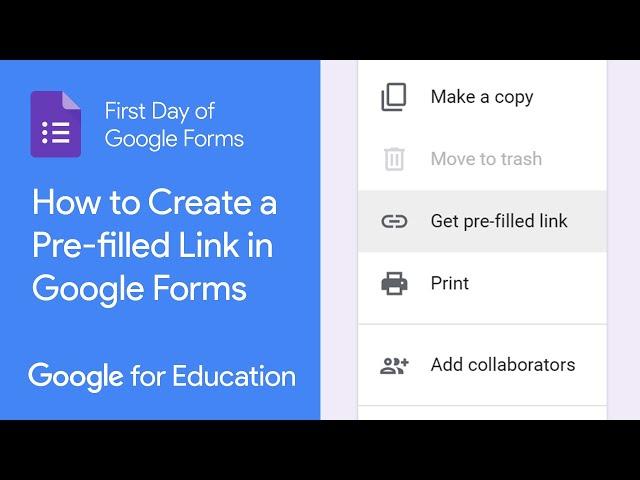 How to Create a Pre-Filled Link in Google Forms