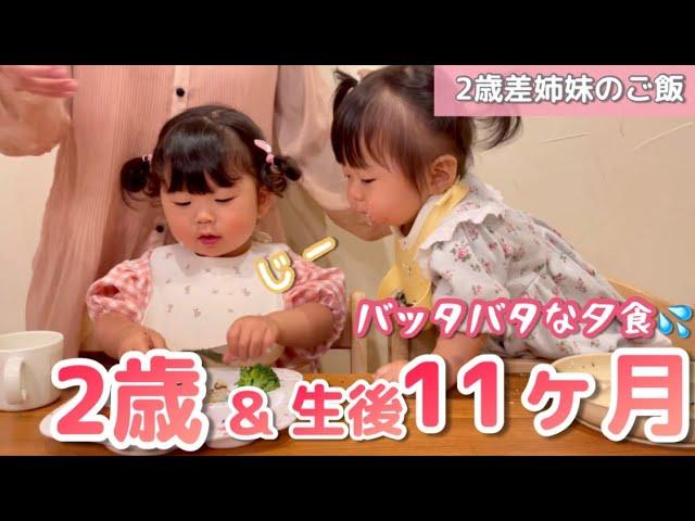 【ワンオペ】毎日完食！食いしん坊姉妹とのご飯に密着️