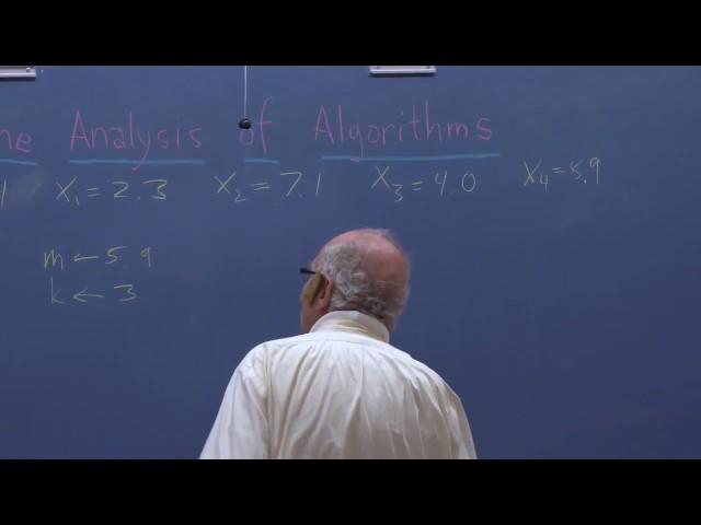 Stanford Lecture - Don Knuth:  The Analysis of Algorithms (2015, recreating 1969)