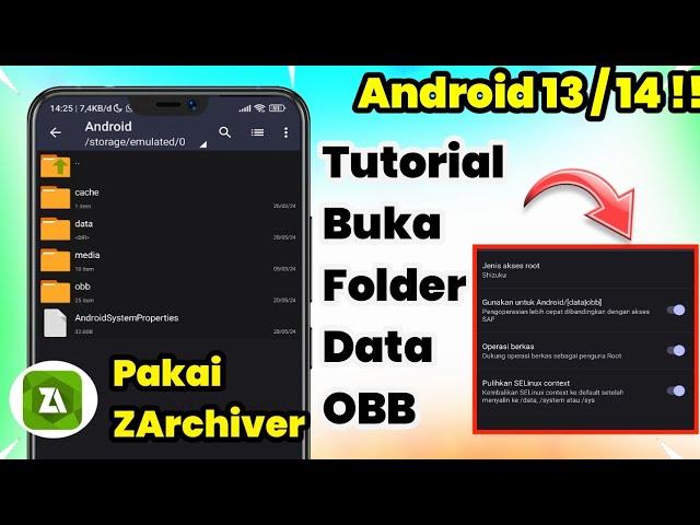 Cara Buka Folder Data OBB Di Android 13/14 Pakai Aplikasi Zarchiver | Mengatasi Akses Di Tolak