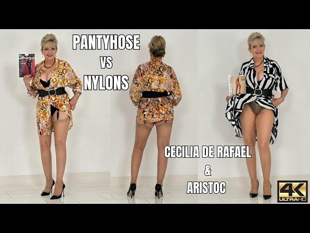 Gill Ellis-Young – Sheer To Waist Cecilia de Rafael Pantyhose vs Aristoc Nylons Try-on Haul In 4k