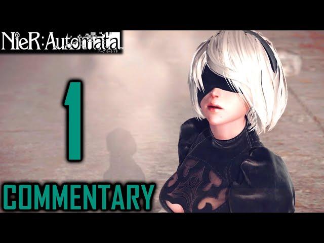 Nier Automata Walkthrough Part 1 - Introductions: Meeting 2B & 9S - The YorHa Androids