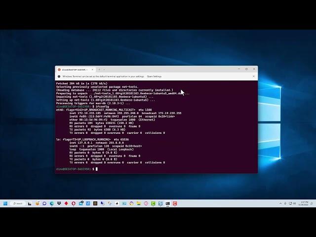 WSL - How to Install Linux Net Tools in WSL Such as ifconfig and ping