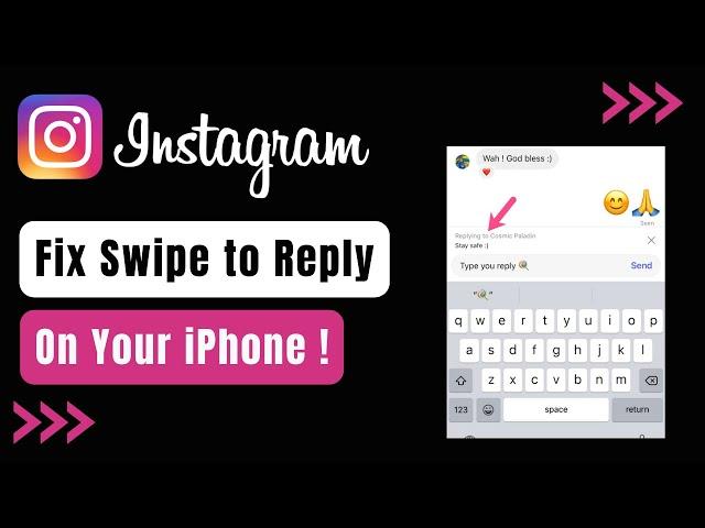 Instagram Swipe Reply Feature - Fix on iPhone !