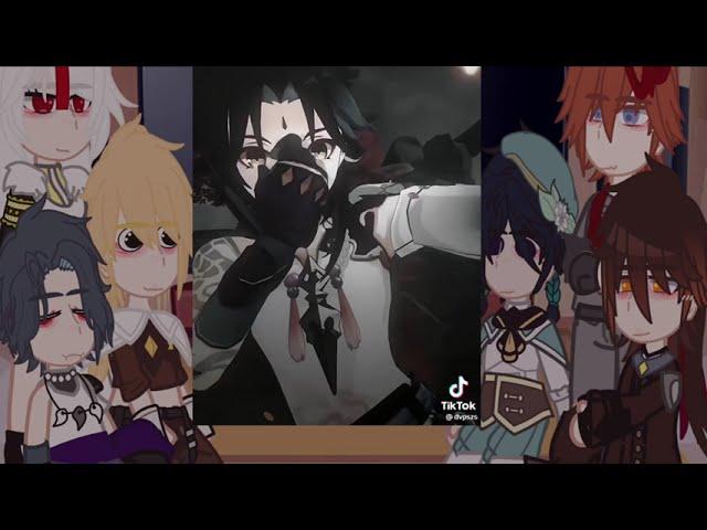 Genshin Impact characters react to Xiao // Ingame Spoilers - Xiao x Aether Moments // Gacha Club //