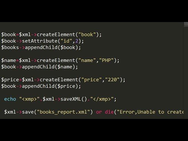 Creating XML File in PHP