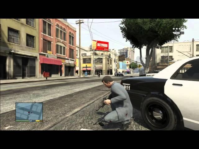 GTA 5 - Michael's Police Station Car Chase/Five Star Escape | Sly