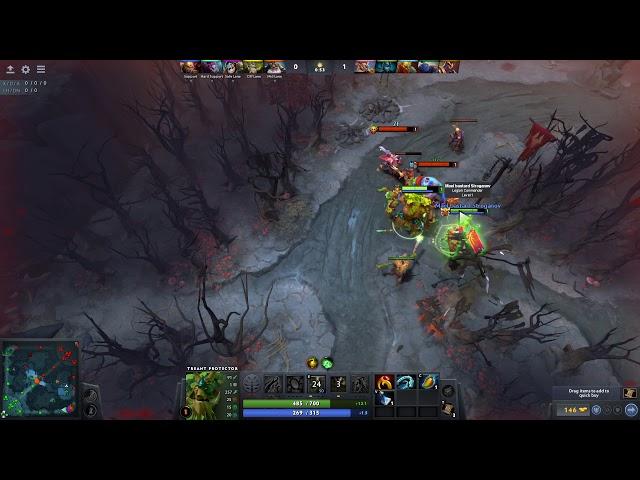 Dota 2 - Treant Protector (aka. Tree Guy) win, very good team, healing all the time 