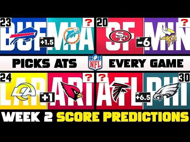 NFL Week 2 Score Predictions for EVERY Game