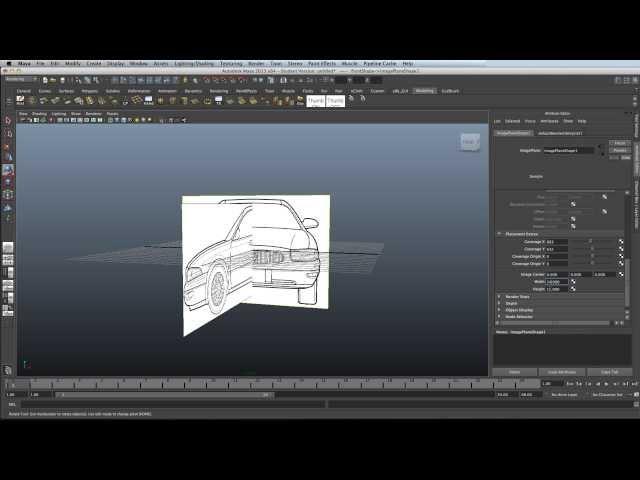 How to set-up image planes in Maya 2013