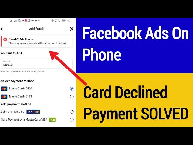 FACEBOOK ADS DECLINED PAYMENT PROBLEM SOLVED - Tiktok Gift Unsuccessful Payment - Online Payment 