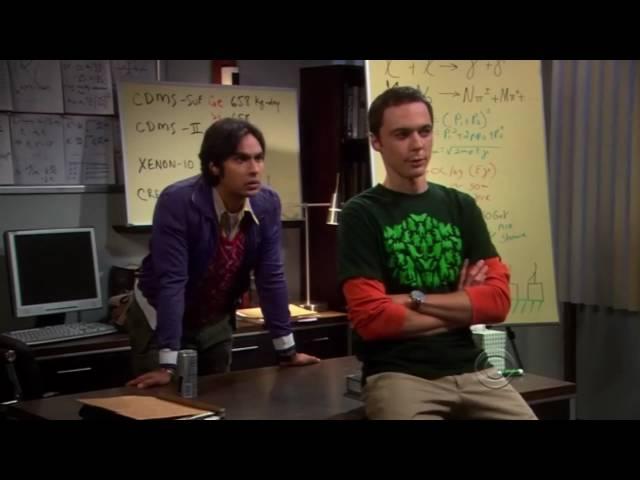 the Big Bang Theory 03x04 - Sheldon and Raj work hard! (HQ)