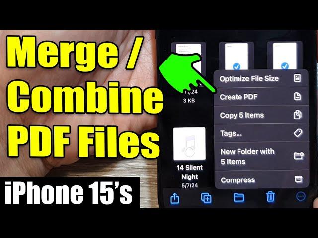  iPhone 15/15 Pro: How to Merge/Combine Multiple PDF Files Into a Single PDF 