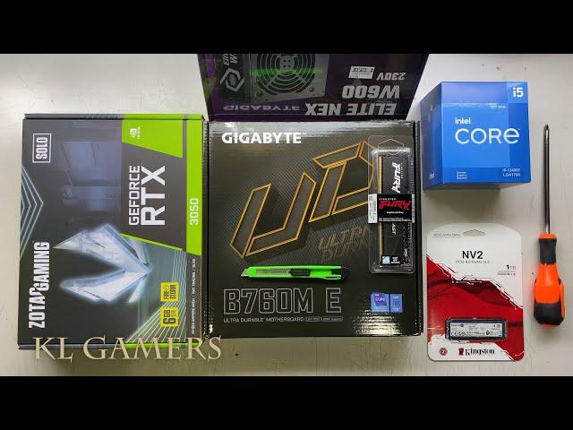 Wukong Gaming PC Build intel Core i5 12400F GIGABYTE B760M E ZOTAC RTX3050