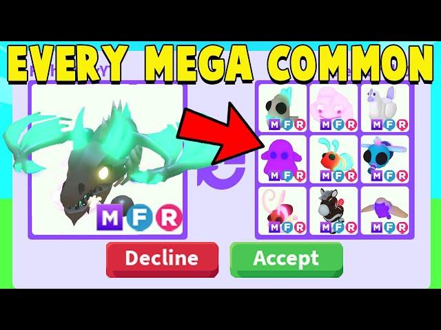 Trading for EVERY MEGA COMMON in 24 Hours! (Adopt Me)