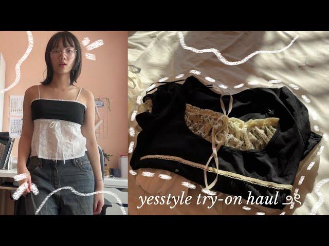 yesstyle try-on haul: korean fashion, coquette, soft girl, spring vibes 