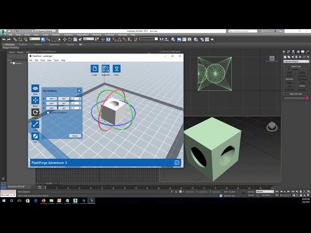 3DS MAX1: 3D Max Boolean (object subtraction for 3D printing)