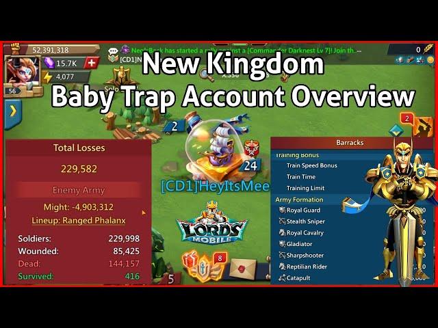 Lords Mobile - Baby Trap Account Overview  in New Kingdom 1663 | GameF1rst #lordsmobile