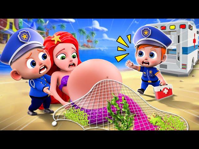 A Baby Was Born On The Beach | Pregnant Mom Care Baby Police Song More Nursery Rhymes & Kids Songs