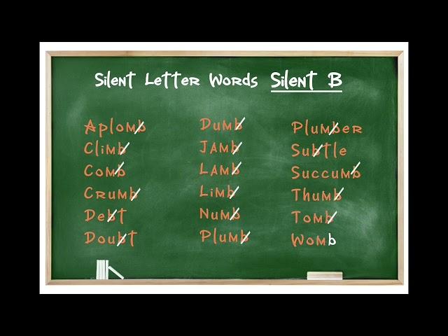 English words with silent letters - Part 1