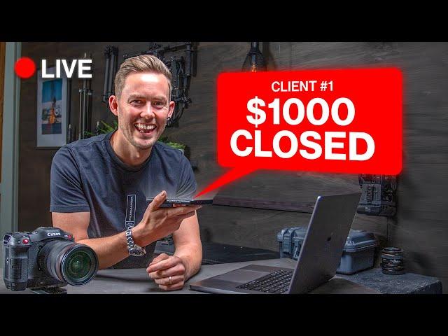 2 clients in 24 hours with a NEW videography business (LIVE footage)