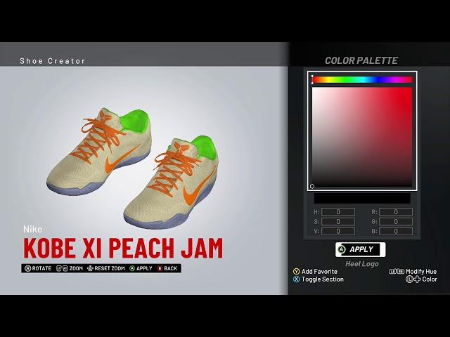 NBA 2K19 Shoe Creator - Nike Kobe 11 "Peach Jam"