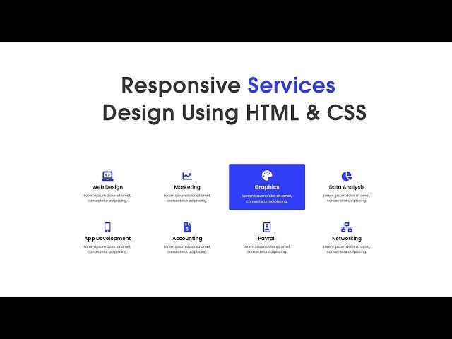 How To Make Responsive Services Section on Website Using HTML and CSS