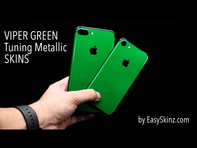 EasySkinz VIPER GREEN TUNING Skins Wraps Decals for iPhone 7 and iPhone 7 PLUS