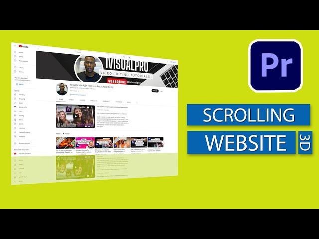 How To Create Website Scrolling Display Effect In Premiere Pro