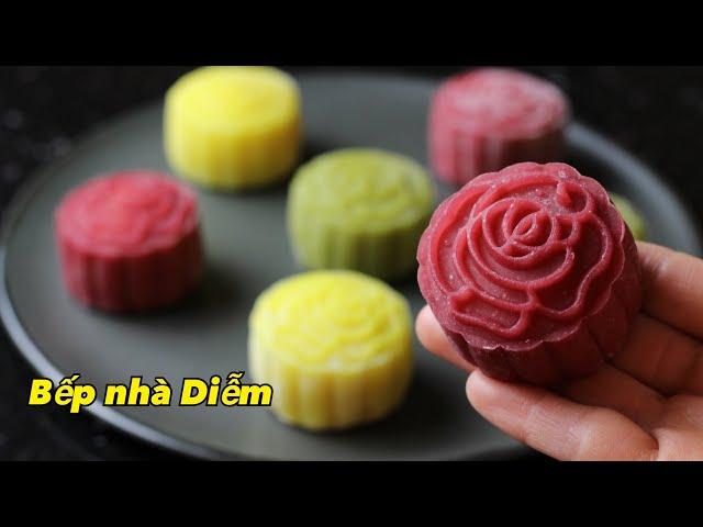 Bánh Dẻo Lạnh - Snow Skin Mooncake - Nhân hạt sen & kem sữa trứng muối thật ngon | Bếp Nhà Diễm |