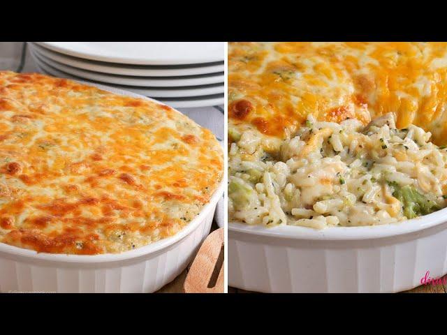 Cheesy Chicken Broccoli Rice Casserole - From-Scratch!