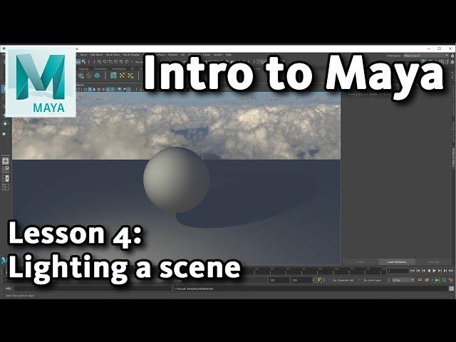 Intro to Maya: Lesson 4 / 10 - Lighting a scene