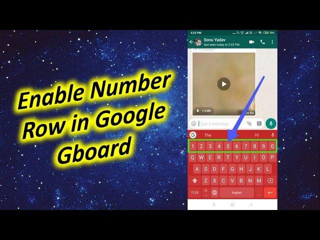 How to Enable Number Row in Google Keyboard