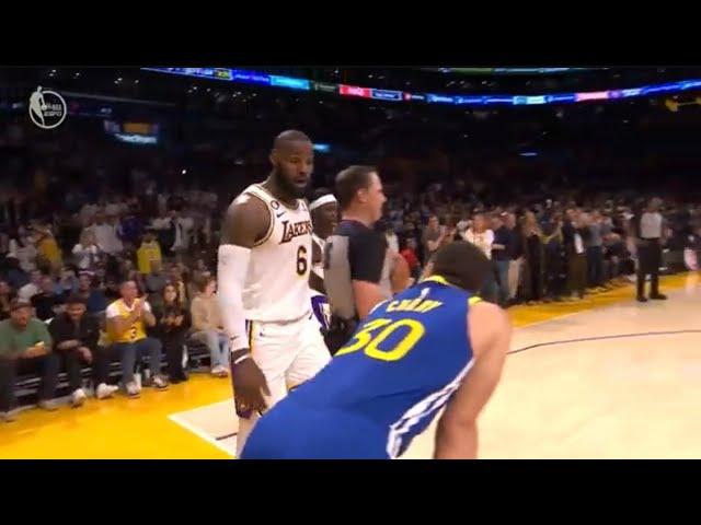 LeBron’s Reaction to Steph After Jumping Into Stands 